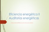 Eficiencia energética II Auditorías energéticas