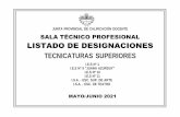 SALA TÉCNICO PROFESIONAL LISTADO DE DESIGNACIONES ...