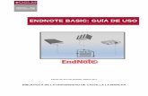 ENDNOTE BASIC: GUÍA DE USO - UCLM