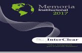 A MEMORIA INSTITUCIONAL 2017 InterClear