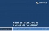TALLER COMPROBACIÓN DE INVERSIONES VÍA INTERNET