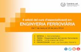 I edició del curs d’especialització en: ENGINYERIA FERROVIÀRIA