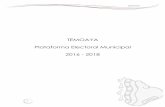 TEMOAYA Plataforma Electoral Municipal 2016 - 2018