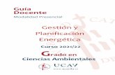 Gestión y Planificación Energética - UCAVILA