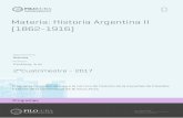 Materia: Historia Argentina II (1862-1916)