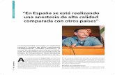 ANESTESIOLOGÍA “En España se está realizando una anestesia ...