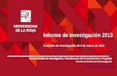 Informe de Investigación 2013 - Universidad de La Rioja
