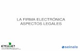 LA FIRMA ELECTRÓNICA ASPECTOS LEGALES