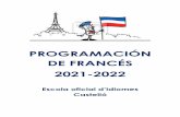 PROGRAMACIÓN DE FRANCÉS 2021-2022
