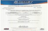 PRODUCT CONFORMITY CERTIFICATE No. 02050