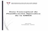 Guía Conceptual de Planificación Operativa de la UMSS