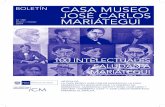 BOLETÍN CASA MUSEO 1 JOSÉ CARLOS N˚ 100 MARIÁTEGUI