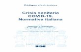 Crisis sanitaria COVID-19. Normativa italiana