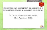 INFORME DE LA SECRETARIA DE GOBIERNO Y DESARROLLO SOCIAL …