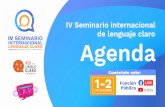 IV Seminario internacional de lenguaje claro Agenda