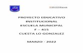 PROYECTO EDUCATIVO INSTITUCIONAL ESCUELA MUNICIPAL F- …
