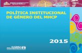 POLÍTICA INSTITUCIONAL DE GÉNERO DEL MHCP