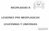 NEOPLASIAS II LESIONES PRE NEOPLASICAS LEUCEMIAS Y …