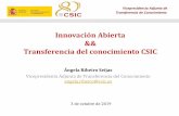 Innovación Abierta && Transferencia del conocimiento CSIC