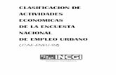 CLASIFICACION DE ACTIVIDADES ECONOMICAS DE LA ENCUESTA ...