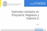 Nutrientes olvidados en Psiquiatría: Magnesio y Vitamina D