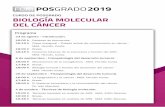 CURSO DE POSGRADO BIOLOGÍA MOLECULAR DEL CÁNCER