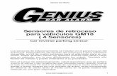 Sensores de retroceso para vehículos GM18 ( 4 Sensores)