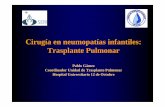 Cirugía en neumopatías infantiles: Trasplante Pulmonar