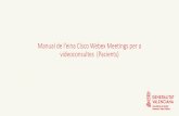 Manual de l'eina Cisco Webex Meetings per a videoconsultes ...