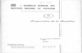 I ASAMBLEA GENERAL DEL INSTITUTO NACIONAL DE PREVISIÓN