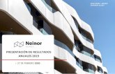 Neinor Homes Resultados Anuales 2019