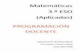 Matemáticas 3.º ESO (Aplicadas) PROGRAMACIÓN DOCENTE