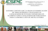 ESTUDIO CINÉTICO DE LA TRANS-ESTERIFICACIÓN DE ...