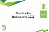 Planificación Institucional 2022