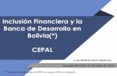 Inclusión Financiera y la “Coyuntura Económica Boliviana ...