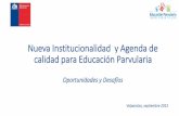 Nueva Institucionalidad y Agenda de calidad para Educación ...