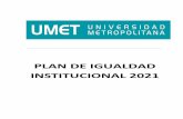 PLAN DE IGUALDAD INSTITUCIONAL 2021
