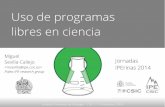 Uso de programas libres en ciencia - digital.csic.es