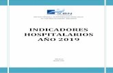 INDICADORES HOSPITALARIOS AÑO 2019