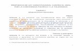 PROPUESTA DE LEY CONSTITUCIONAL CONTRA EL ODIO, POR …