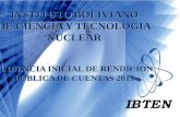 INSTITUTO BOLIVIANO DE CIENCIA Y TECNOLOGIA NUCLEAR