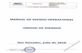 MANUAL DE RIESGO OPERACIONAL UNIDAD DE RIESGOS