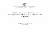 Análisis de falla de componente de planta de LDPE