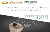 FECAM – CUENTAS ANUALES Y MEMORIA – EJERCICIO 2016