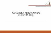 ASAMBLEA RENDICION DE CUENTAS 2019