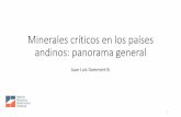 Minerales críticos en los países andinos: panorama general