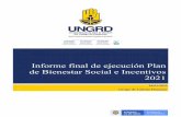 Informe final de ejecución Plan de Bienestar Social e ...