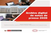 Archivo digital de notas de prensa 2020