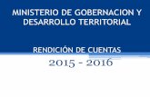 RENDICIÓN DE CUENTAS 2015 - 2016 - El Salvador