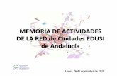 MEMORIA DE ACTIVIDADES DE LA RED de Ciudades EDUSI de ...